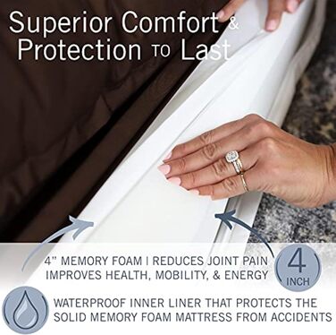 Крісло-лежанка для собак PetFusion, шоколадний колір, Memory Foam, розмір L (54x34x16 см)