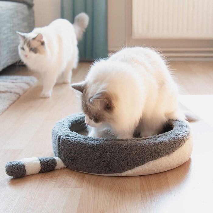 Набір з 2 картонних когтеточок для котів Navaris - круглі картонні килимки-когтеточки, коричневі