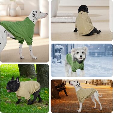 Теплий пуловер Lelepet для собак на блискавці, флісовий халат, одяг для цуценят, одяг для великих собак, теплий халат для домашніх тварин, зелений, XL