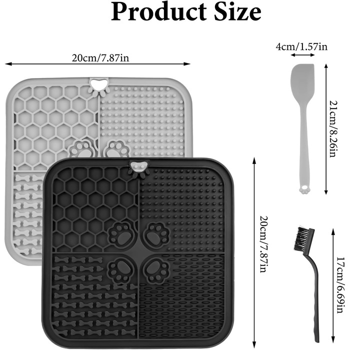 Килимок для годування собак, котів, цуценят: повільне годування, тренування, миска-лежанка з присосками