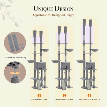 Дерево для котів PETEPELA з високою покрівлею та великою печерою (сірий)