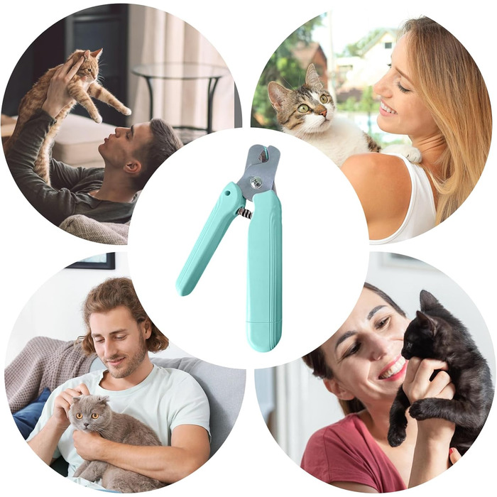 Ножиці для обрізання кігтів собак та котів з LED-підсвічуванням | Безшумні, з захисним насадком та ергономічним дизайном | Для собак та котів будь-яких порід