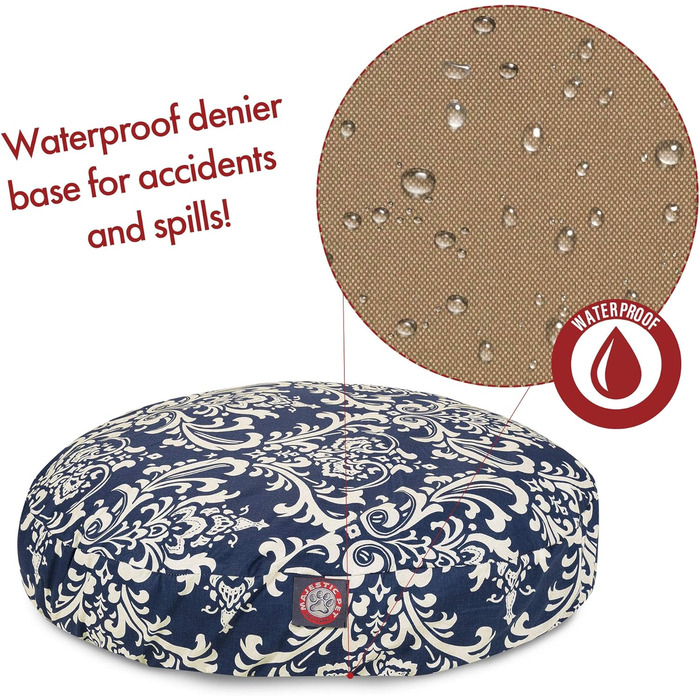 Кругле ліжко для домашніх тварин Majestic Pet, розмір M, 91.4 x 91.4 x 12.7 см, колір морської хвилі