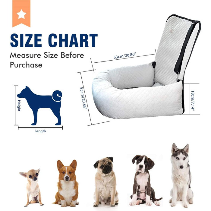 Автокрісло для собак, підставка для тварин, безпечне автокрісло для собак. Зручне та безпечне автокрісло для собак, яке можна розібрати для легкого прибирання. Колір: чорний, з білими вставками