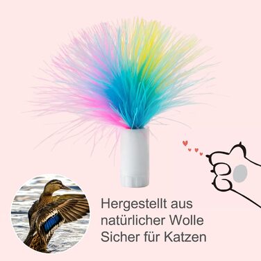 Іграшка для котів GoldenSun 3 в 1: електрична, інтерактивна, автоматична. Whack-A-Mole, метелик, м'ячик, USB, 6 насадок, A-Weiß (Y-12 шт.)