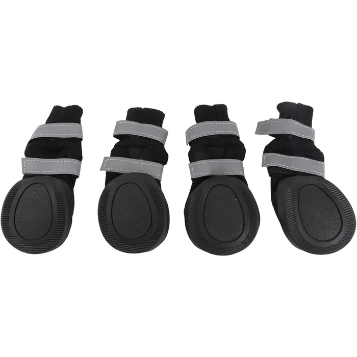 Чоботи для собак Zerodis чорного кольору (4 шт.) - водонепроникні, з антиковзаючою підошвою, теплі захисні чоботи для середніх та великих собак (XL, блакитний)