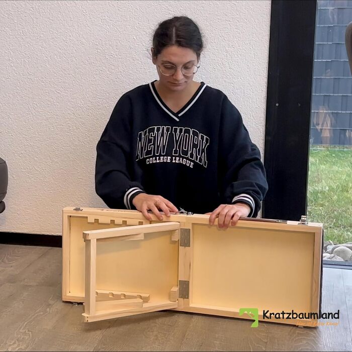 Рампа для собак та котів Kratzbaumland, складна та регульована по висоті, сіра, 80 см