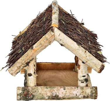 Коттарбау® годівниця для птахів з натурального дерева, балконна годівниця для птахів, годівниця для диких птахів