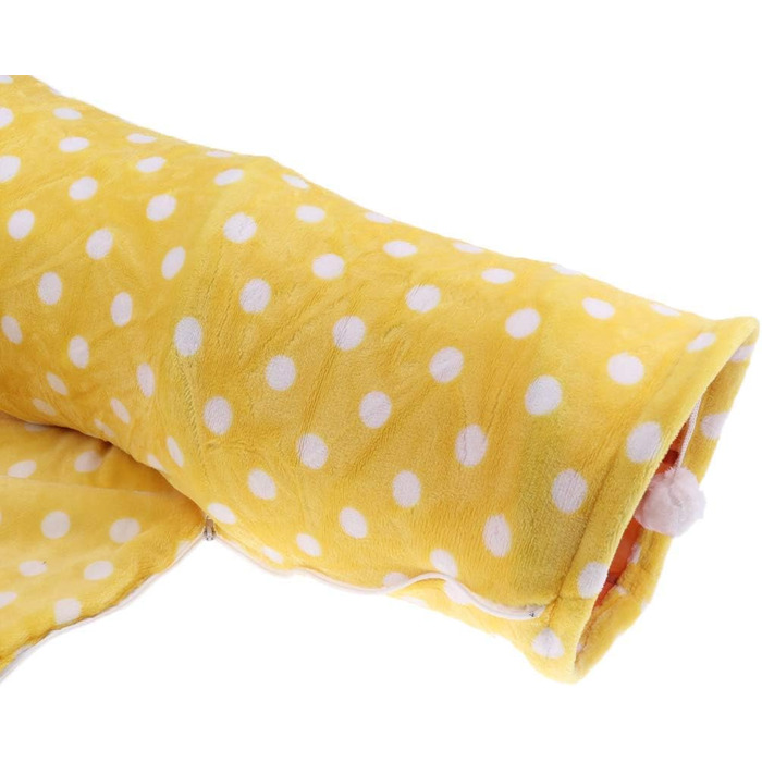 Туннель-ліжко для котів Tubayia, жовтий - іграшка-лежанка для домашніх тварин