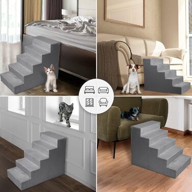 Сходинка для собак Mg Design – Marineblau (Морський синій), стабільна дерев'яна рамка, для собак та котів, 40 x 45 x 5 см