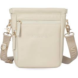 Сумка для собак Deluxe: багатофункціональна сумка через плече з кишенями для ласощів, повідка, корму та відходів, з магнітним закриттям - ідеальна для прогулянок та дресирування (Бежева)