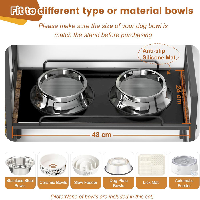 Підвищений миска для собак Bikoney з місцем для зберігання – годівниця та поїлка з кошиком для іграшок, шафка-годонавча для маленьких, середніх та великих собак, органайзер для аксесуарів для тварин