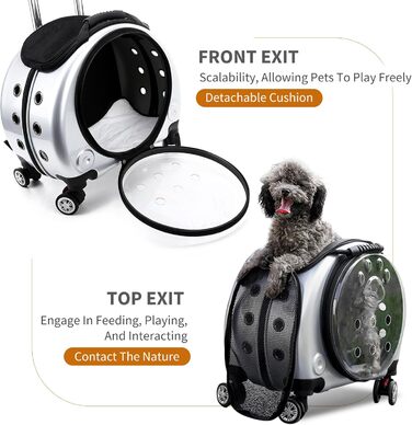 Рюкзак для тварин PETCUTE: зручний переносник для собак та котів до 7.5 кг, з підкладкою та вентиляцією, ідеальний для подорожей та прогулянок (срібний)