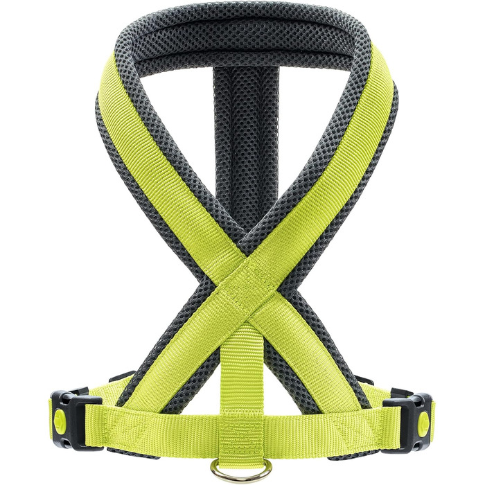 Нашийник для собак HUNTER LONDON COMFORT, дихаюча сітка 3D, 2-разове регулювання, надійний замок, міцний, легкий та простий у догляді, колір: лайм, розмір: S-M