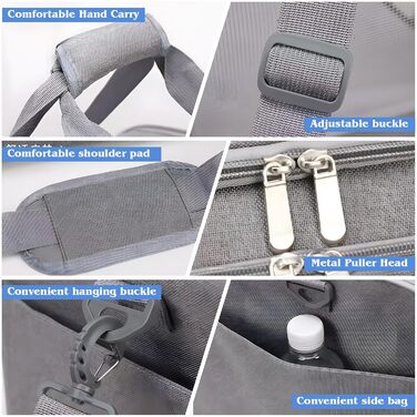 Транспортна сумка для кота та собаки, сіра, 45x30x30 см (до 8 кг)