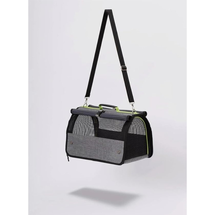Транспортна сумка для тварин Brave Paws – схвалена авіакомпаніями, дихаюча та складана – переноска для котів та маленьких собак, ідеальна для подорожей (Сіра)