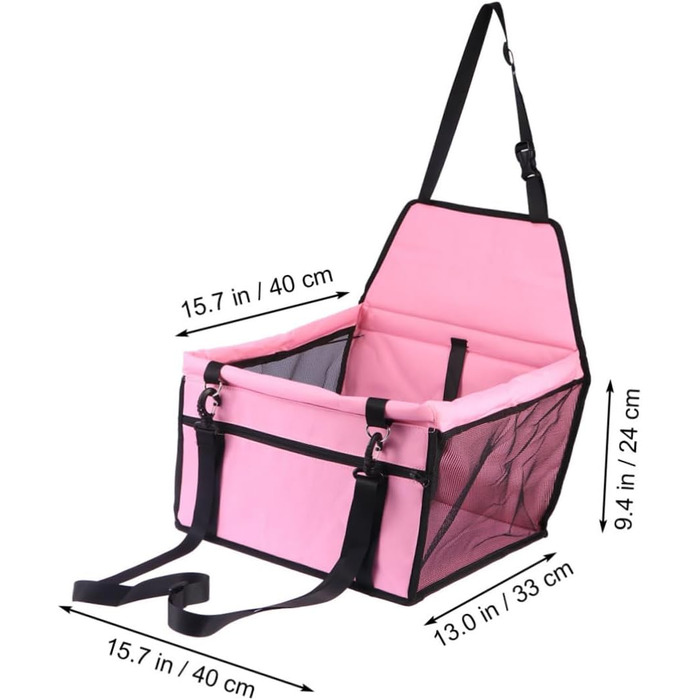 Трансформер для перевезення тварин у авто BESPORTBLE: безпечна сумка-переноска для собак та котів, рожева
