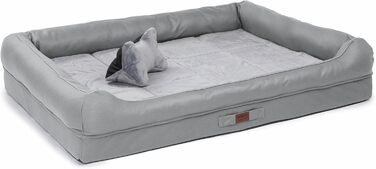 Лягушкове ліжко для собак Raikou з знімним подушкою, м'яке та миється – місце для сну, подушка для собак, собаче ліжко, лежанка для собак – високоякісне ліжко для тварин для вашого вірного компаньйона. (80 * 60 * 7см) (100*80*9см, світло-сірий)