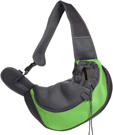 Трансформер для перенесення домашніх тварин: собак, котів, цуценят. Сумка-переноска на плечі, дихаюча сітка, для маленьких собак і котів, до 4 кг, зелений колір, S (0-2 кг)