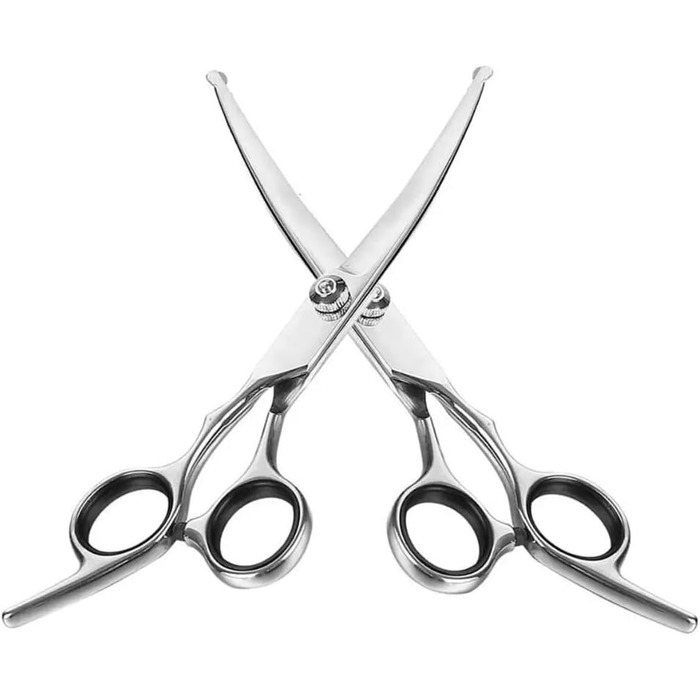 Професійний набір для грумінгу собак та котів: вигнуті ножиці для грумінгу, ножиці для собак та котів з нержавіючої сталі (17.5 см)