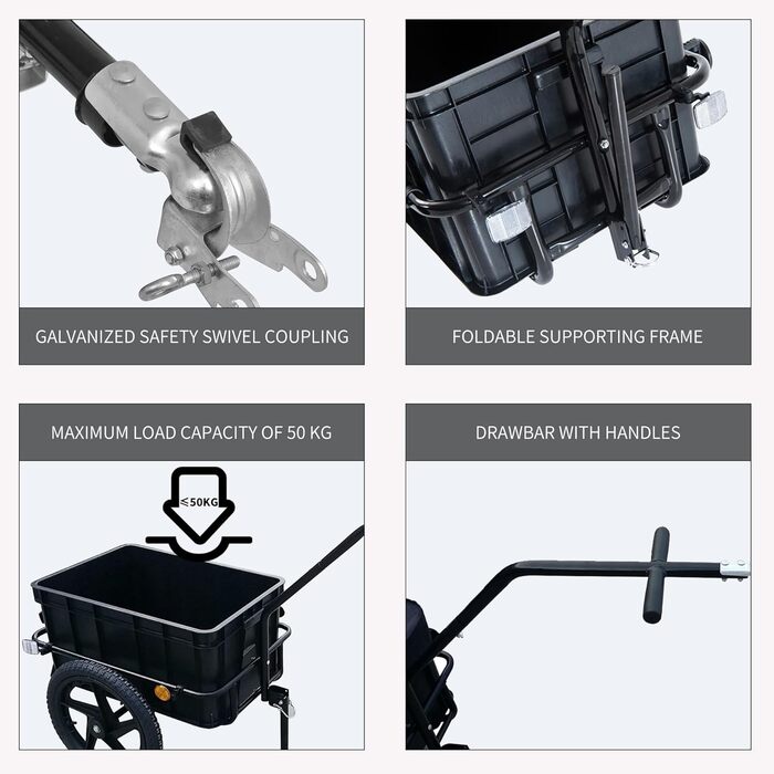 Фаркоп для велосипеда для собак, складна конструкція, відбивачі, велосипедний фаркоп для собак