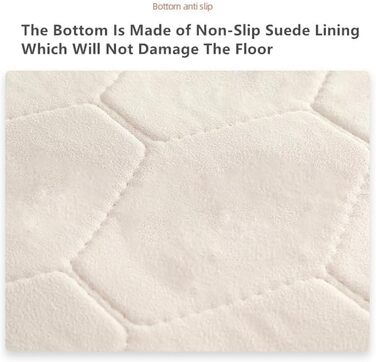 Килимок з імітацією собачих лапок, штучне хутро, 70x70 см, білий