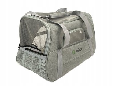 Транспортувальна сумка-переноска для котів та собак, сіра, зручна та портативна