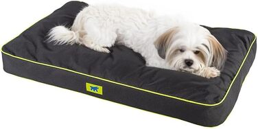 Ортопедичний лежак для собак Ferplast Polo, 65 x 40 x 8 см, чорний. Лежак для собак та котів, миючий, знімний наповнювач. Розмір S.
