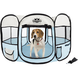 Клітка-ігровий майданчик Petmaker Pop-Up, діаметр 96,5 см, 61 см, блакитний, 38' x 24'
