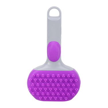 Парова щітка для котів - парова щітка для домашніх тварин. Двостороння захист від ковтунів, гребінець для масажу, м'яке очищення для коротко- та довгошерстих тварин. Колір: фіолетовий