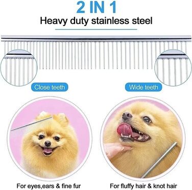 Професійний набір ножиць для грумінгу собак, 7.8 дюймів, 4 в 1, з нержавіючої сталі, з заокругленими безпечними кінцями, для стрижки та вирівнювання шерсті