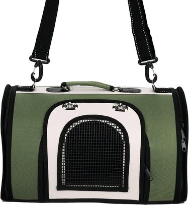 Транспортна сумка для тварин: переноска для собак та котів, зелена, 41x23x25 см