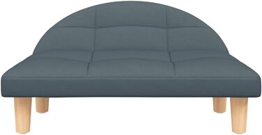 Крісло-ліжко для собак та котів, м'яке, стильне, 70x52x30 см, темно-сірий