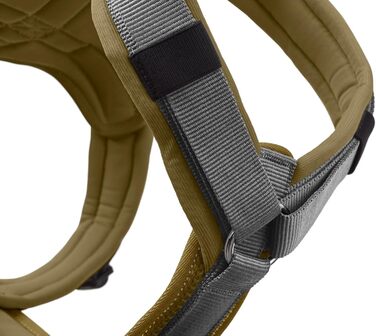 Нашийник для собак HUNTER Hundegeschirr Maldon UP, оливковий/сірий, S-M: м'який, комфортний, з 3M Scotchlite, регулюється