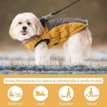 Жакети для собак на зиму: тепла жилетка з D-порогом, бавовна, 3XL, жовта