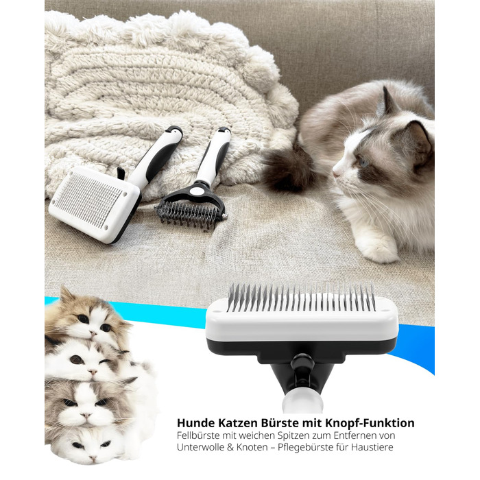 Щітка для собак та котів - самоочисна Slicker, проти випадання шерсті та ковтунів