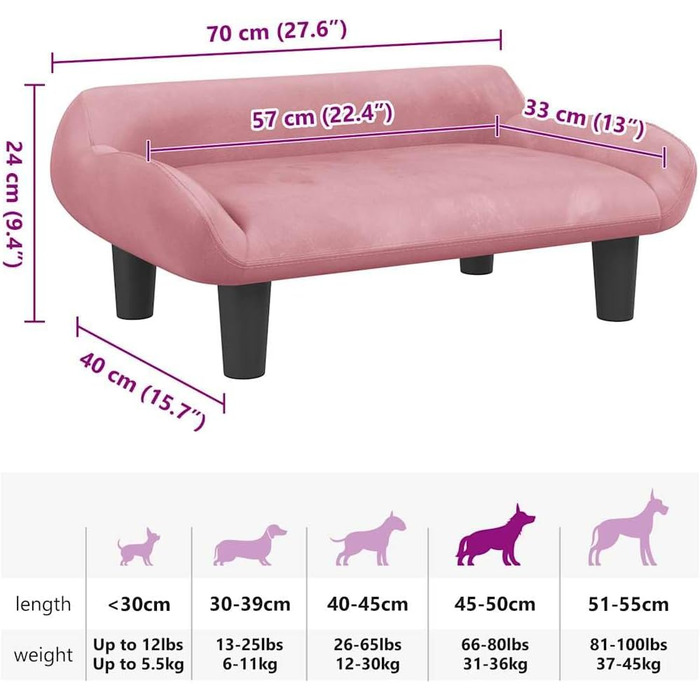 Килимок для собак, лежанка для собак, лежанка для котів, рожевий, з м'якою оббивкою, для маленьких собак та котів, Хастiербет