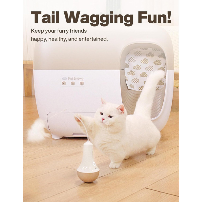 Інтерактивна іграшка для котів, автоматична з випадковою рухом, таймер вимкнення