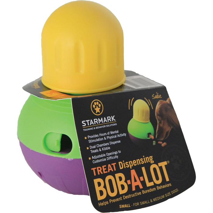 Інтерактивна іграшка для собак StarMark Bob-a-Lot, мала, бежева