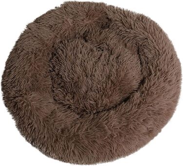 М'яке ліжко-подушка у вигляді пончика для собак та котів. Зручне, антиковзне, миється. Розмір S (40 см), колір коричневий