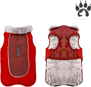 Тепла куртка для собак: флісова накладка на шию, вітрозахисна, водовідштовхувальна, для холодної погоди, велика та маленька, середнього розміру