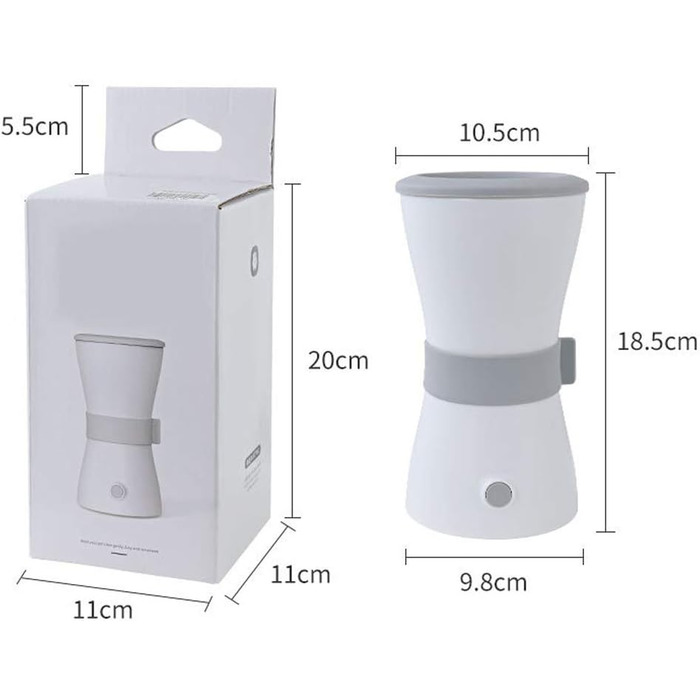 Автоматичний очищувач лап для собак PJDDP - мийка лап для домашніх тварин, портативна щітка для чищення лап, білий