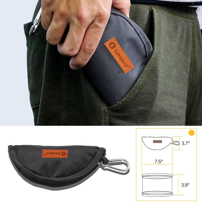 Набір мисок для собак LumoLeaf: 2 шт. (2L + 2.4L) - портативні, складні, для подорожей