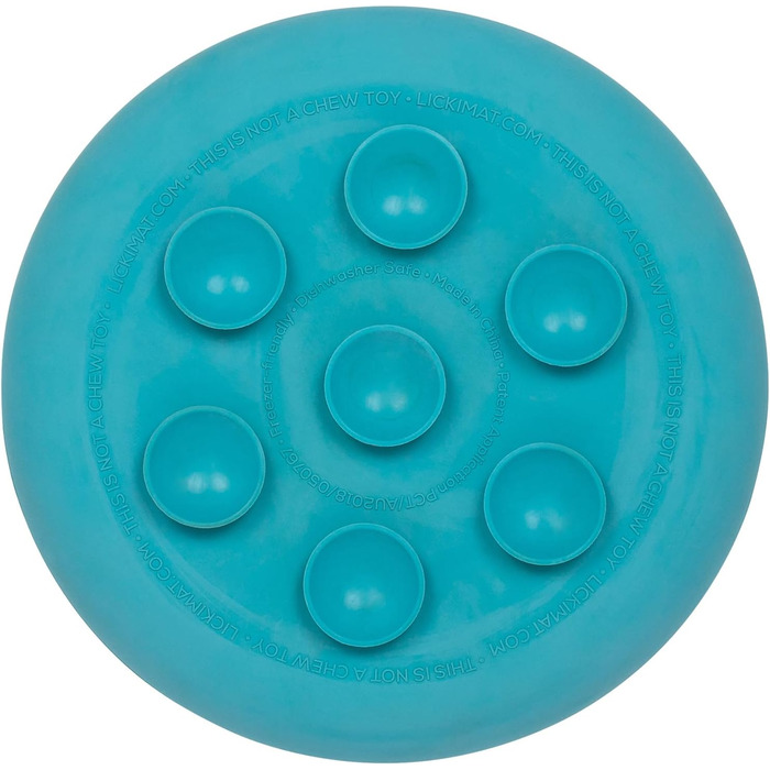 LickiMat UFO: килимок для облизування під час купання, турботи та гру, натуральний каучук, великий соска, нотки, м'яка та плинна їжа, унікальний дизайн для годування та ігор, повільний миска, зелений (турквіс)