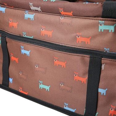 Зручний автокрісло для собак Lyrlody, 3-в-1, з підсумком, дихаючий, з ременями безпеки (колір: коричневий)