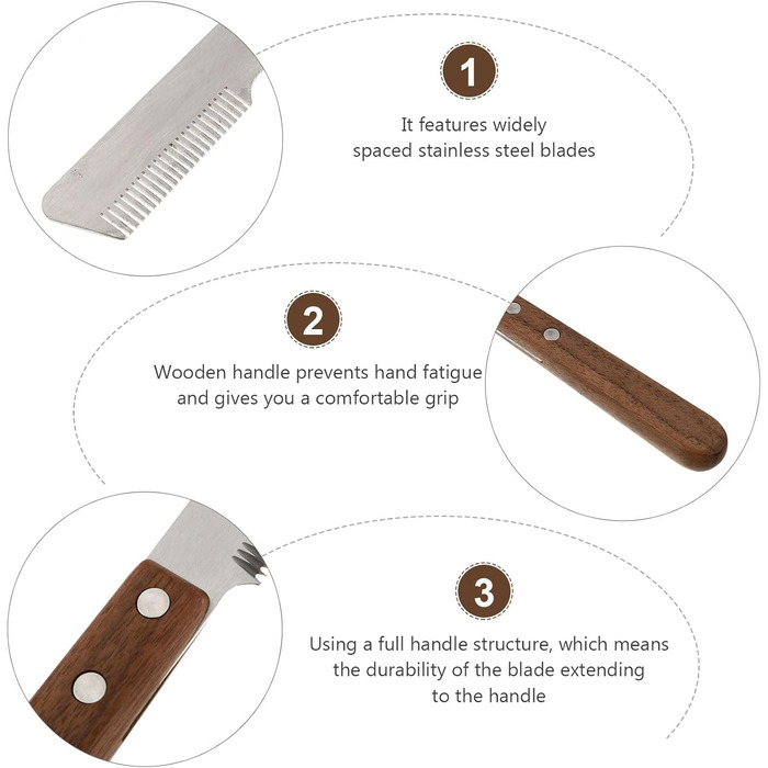 Гребінець для собак Toyvian (2 шт.) - професійний інструмент для догляду за шерстю, м'яка масажна щітка для довгої та короткої шерсті