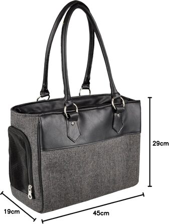 Трансформер для собак Lior Grau: сумка-переноска, 45x19x29 см, текстиль, вентиляція, безпечна