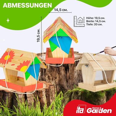 ITA DIY годівниця для птахів з набору для збирання та розмальовування FlybyFeeder - Комплект для рукоділля для дітей