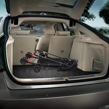 Дитяча коляска для собак та котів до 22,7 кг, складна, з тримачем для напоїв, вікно, подвійне гальмо, чорна