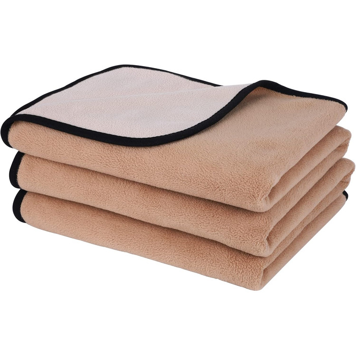 Водонепроникний коврик для собак PETTOM 152x127 см, м'який коврик для великих та маленьких собак, захисний коврик для дивана, ліжка, автокрісла, меблів - прання до 30°C (L, пісочний)